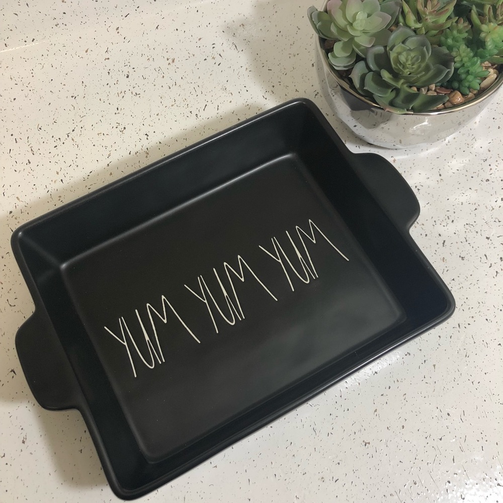 Rae Dunn Black “Yum Yum Yum” Baking Dish